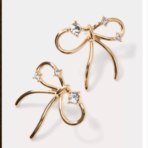 Lilly Pulitzer Rhinestone Bow Earrings - NEW w/tags - Picture 3 of 5